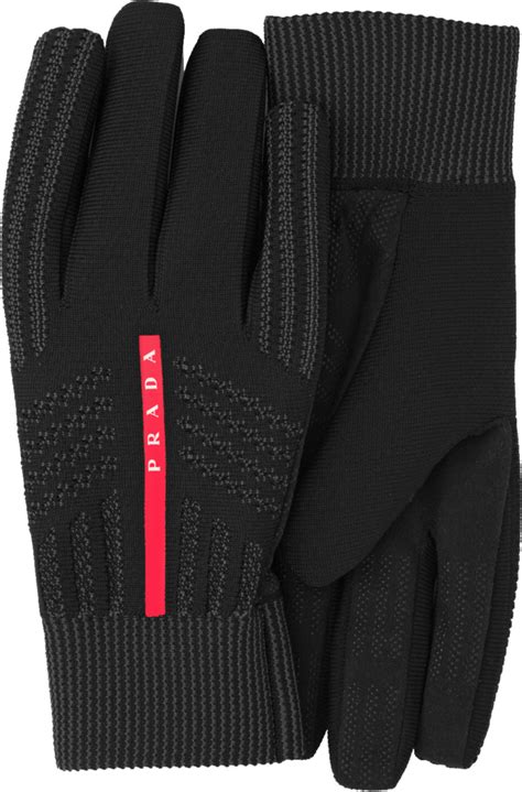 Black Windproof Knit Gloves 